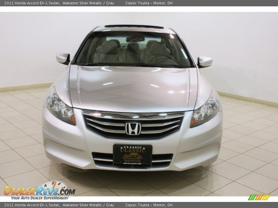 2011 Honda Accord EX-L Sedan Alabaster Silver Metallic / Gray Photo #2