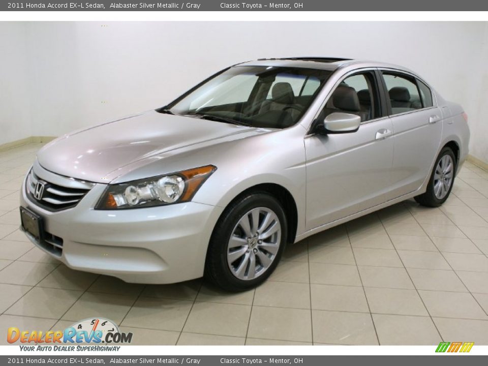 2011 Honda Accord EX-L Sedan Alabaster Silver Metallic / Gray Photo #3