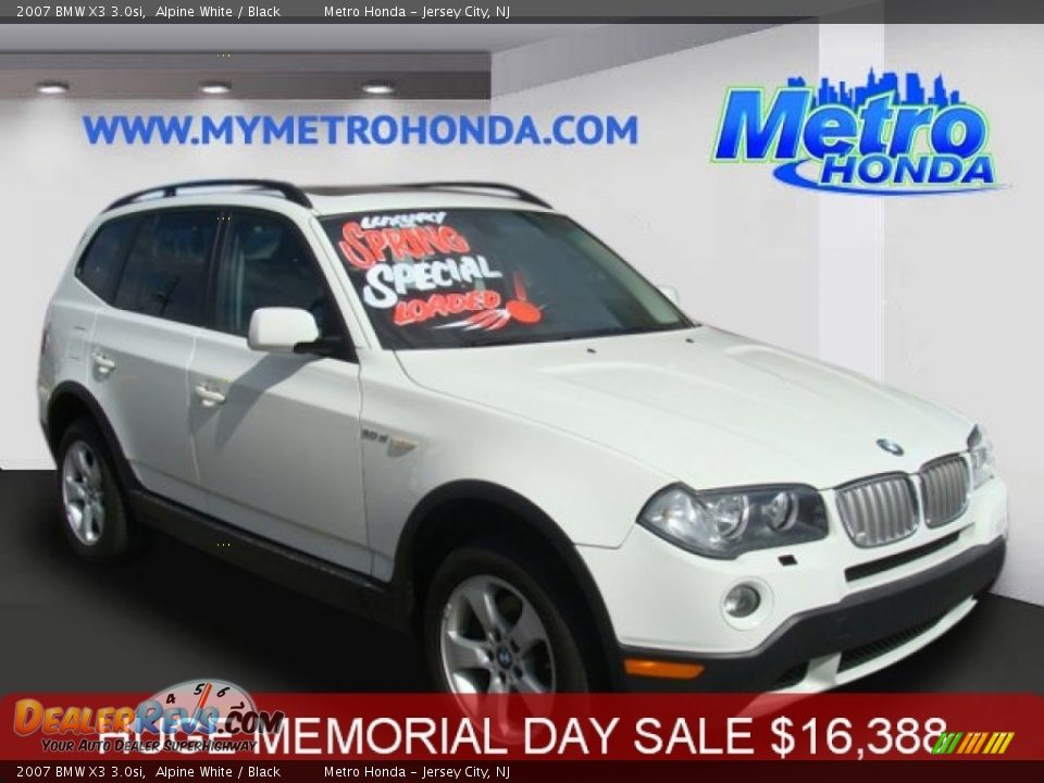 2007 BMW X3 3.0si Alpine White / Black Photo #1