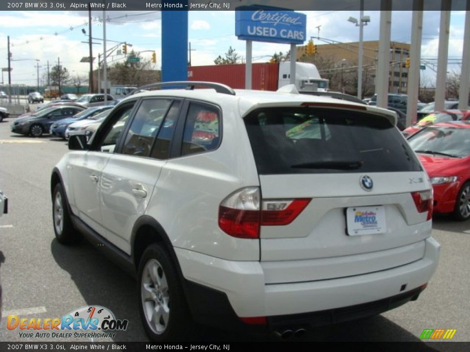 2007 BMW X3 3.0si Alpine White / Black Photo #6