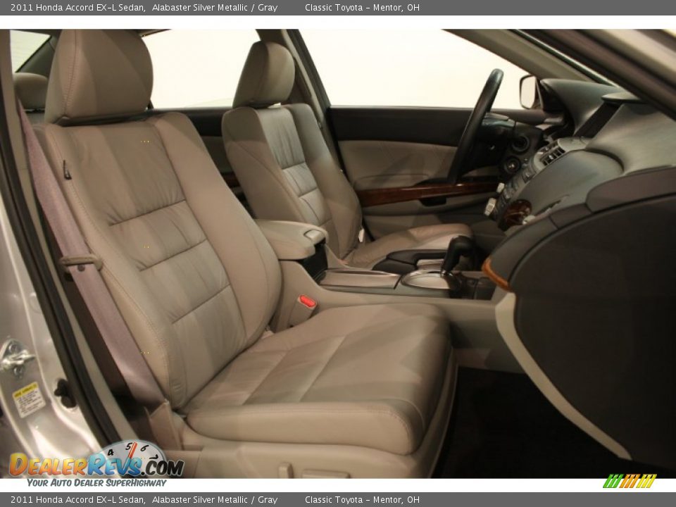 2011 Honda Accord EX-L Sedan Alabaster Silver Metallic / Gray Photo #12