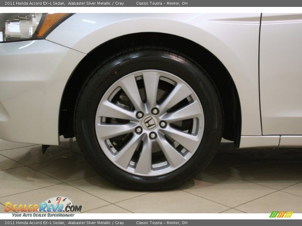 2011 Honda Accord EX-L Sedan Alabaster Silver Metallic / Gray Photo #17