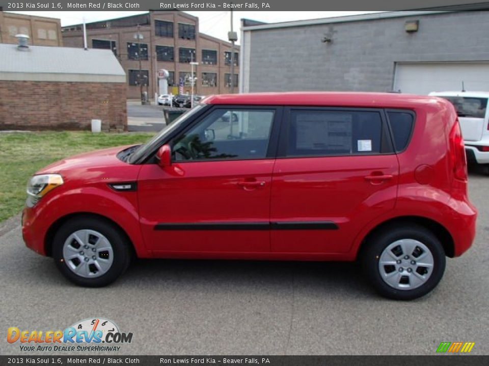 2013 Kia Soul 1.6 Molten Red / Black Cloth Photo #5