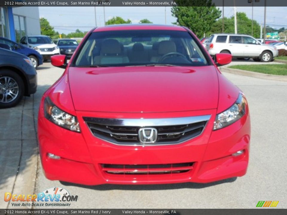 2012 Honda Accord EX-L V6 Coupe San Marino Red / Ivory Photo #6