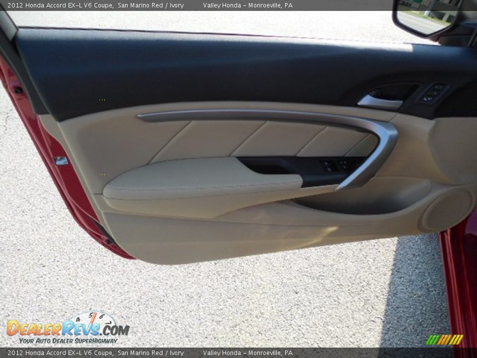 2012 Honda Accord EX-L V6 Coupe San Marino Red / Ivory Photo #7