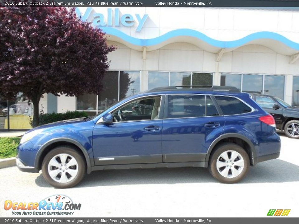 2010 Subaru Outback 2.5i Premium Wagon Azurite Blue Pearl / Warm Ivory Photo #2