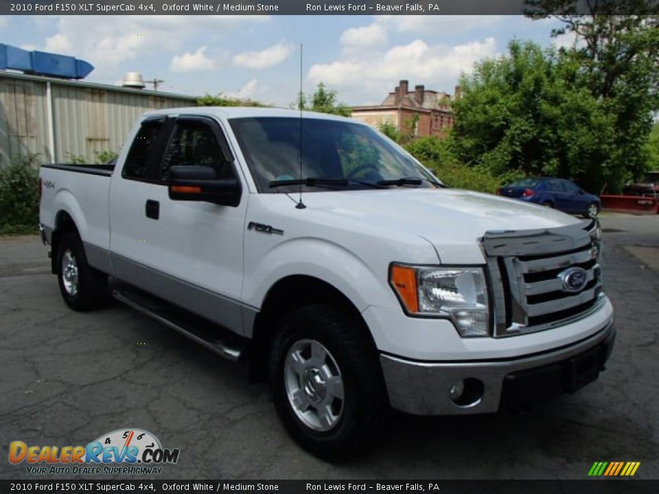 2010 Ford F150 XLT SuperCab 4x4 Oxford White / Medium Stone Photo #2