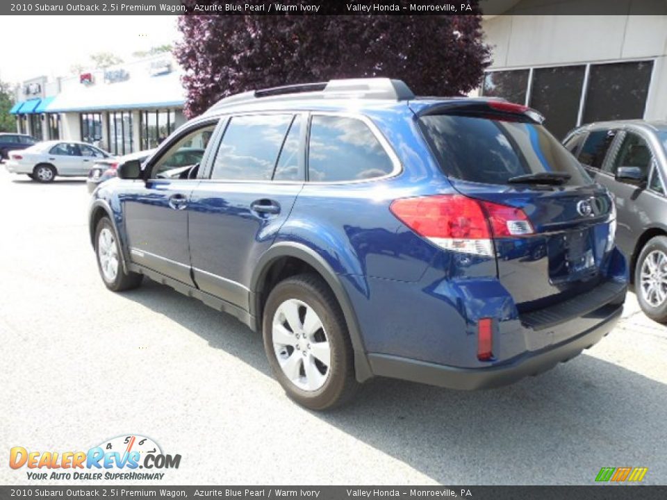 2010 Subaru Outback 2.5i Premium Wagon Azurite Blue Pearl / Warm Ivory Photo #3