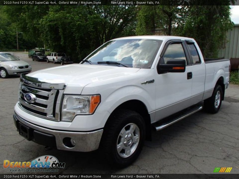 2010 Ford F150 XLT SuperCab 4x4 Oxford White / Medium Stone Photo #4