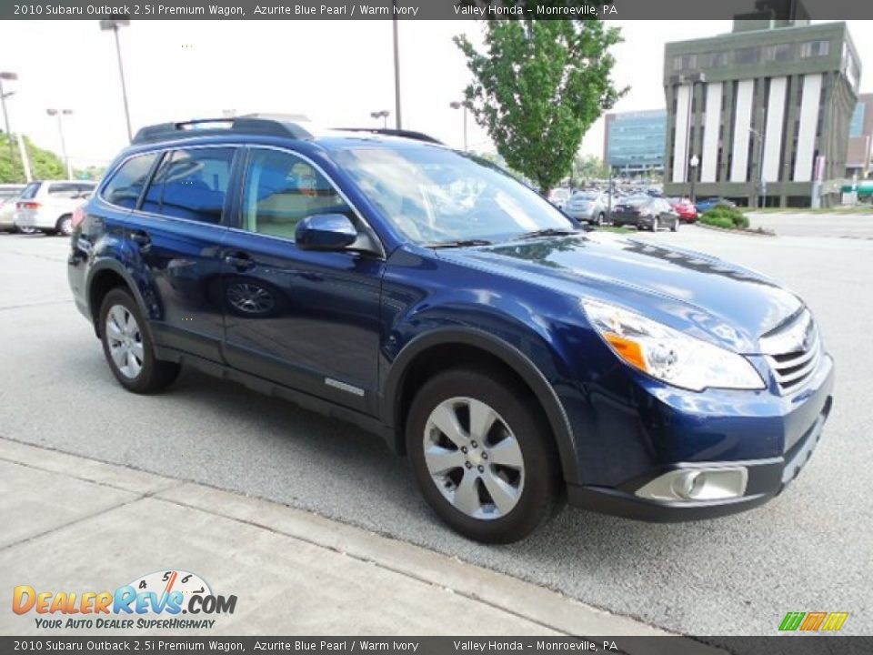 2010 Subaru Outback 2.5i Premium Wagon Azurite Blue Pearl / Warm Ivory Photo #5