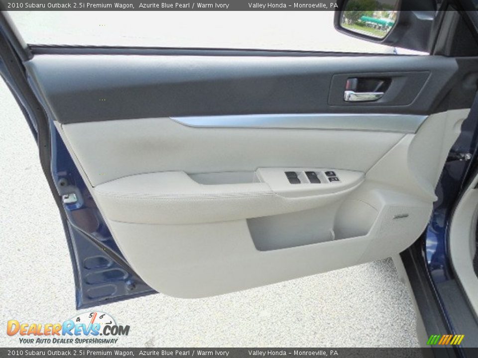 2010 Subaru Outback 2.5i Premium Wagon Azurite Blue Pearl / Warm Ivory Photo #7