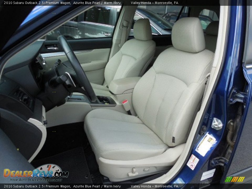 2010 Subaru Outback 2.5i Premium Wagon Azurite Blue Pearl / Warm Ivory Photo #8