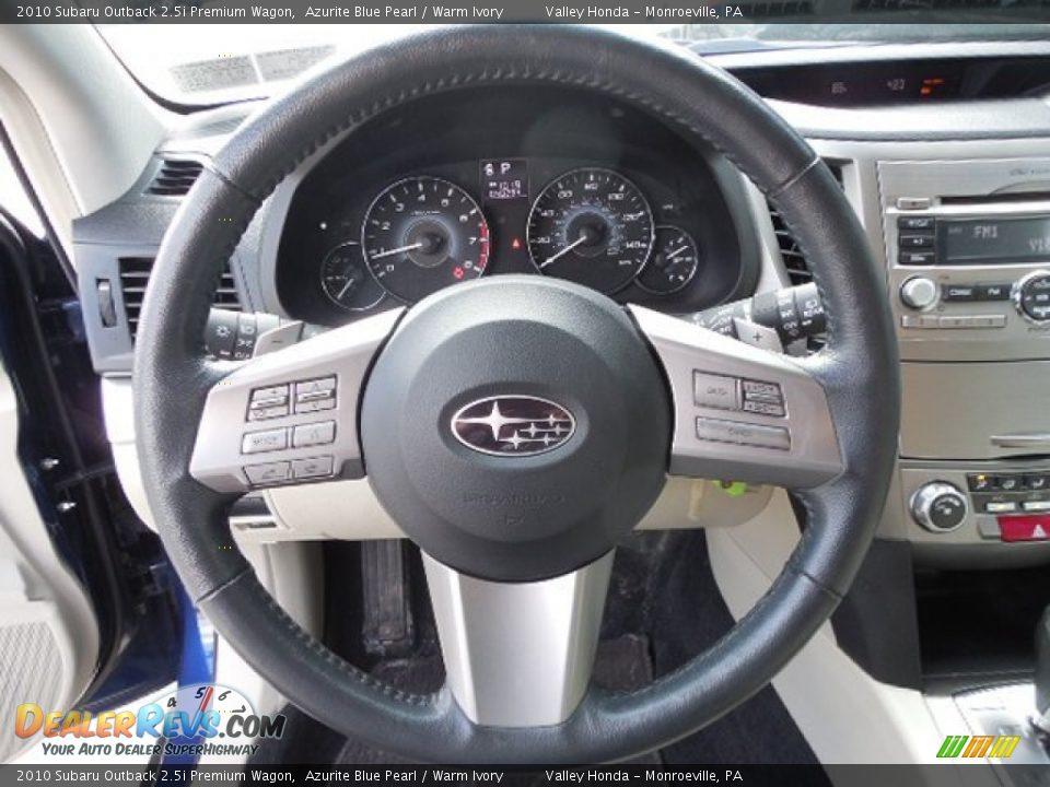 2010 Subaru Outback 2.5i Premium Wagon Azurite Blue Pearl / Warm Ivory Photo #10