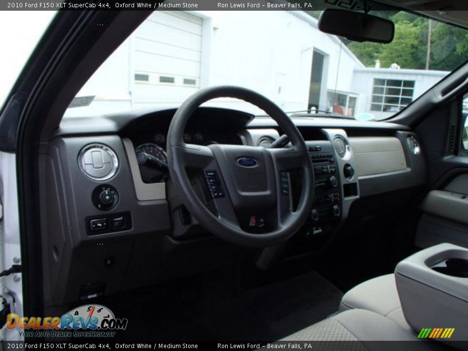 2010 Ford F150 XLT SuperCab 4x4 Oxford White / Medium Stone Photo #10