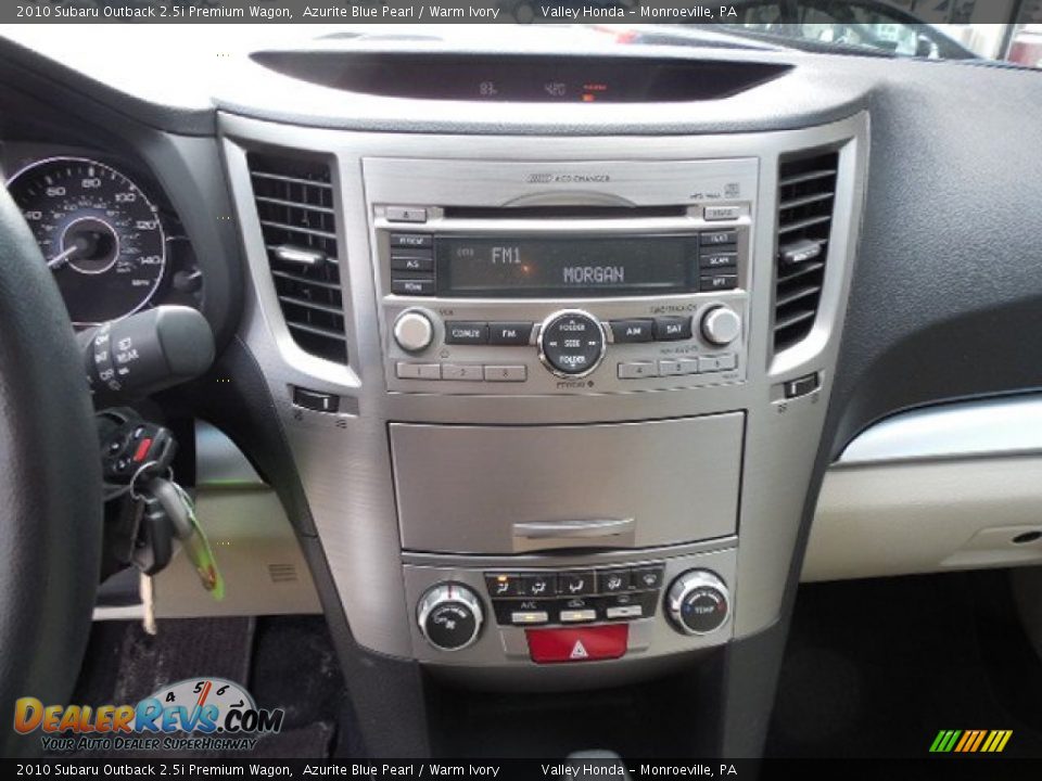 2010 Subaru Outback 2.5i Premium Wagon Azurite Blue Pearl / Warm Ivory Photo #11