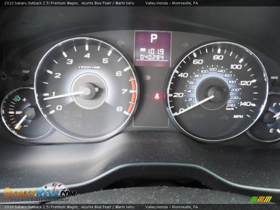 2010 Subaru Outback 2.5i Premium Wagon Azurite Blue Pearl / Warm Ivory Photo #15