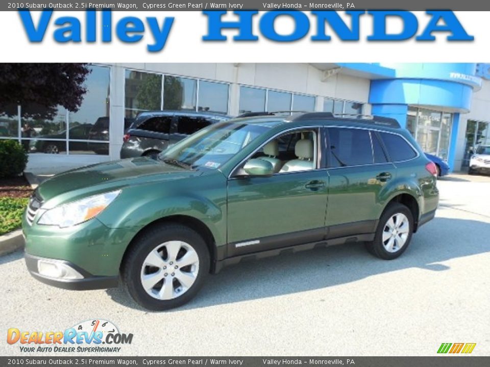 2010 Subaru Outback 2.5i Premium Wagon Cypress Green Pearl / Warm Ivory Photo #1