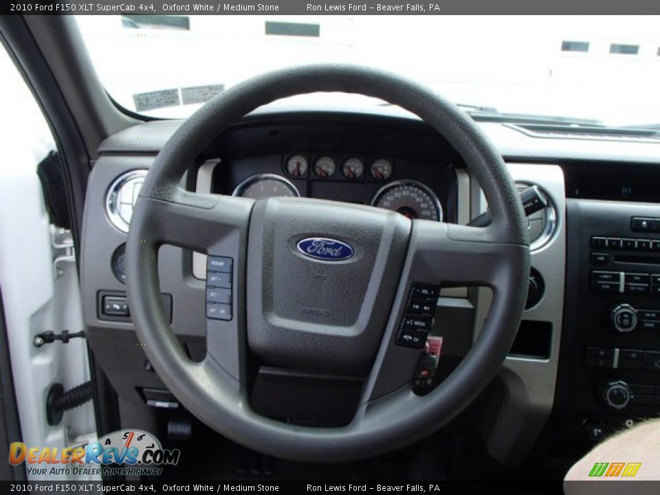 2010 Ford F150 XLT SuperCab 4x4 Oxford White / Medium Stone Photo #18