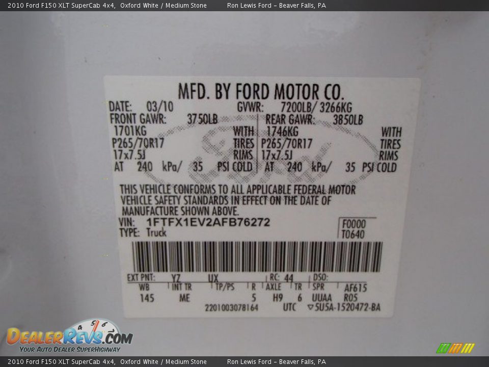 2010 Ford F150 XLT SuperCab 4x4 Oxford White / Medium Stone Photo #20