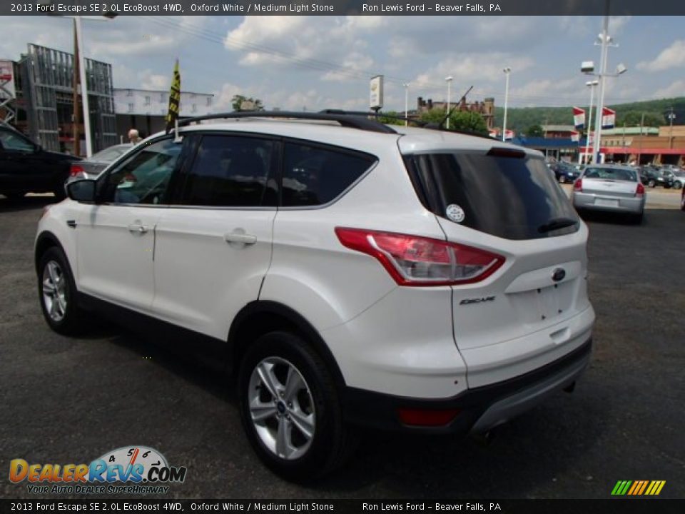 2013 Ford Escape SE 2.0L EcoBoost 4WD Oxford White / Medium Light Stone Photo #6