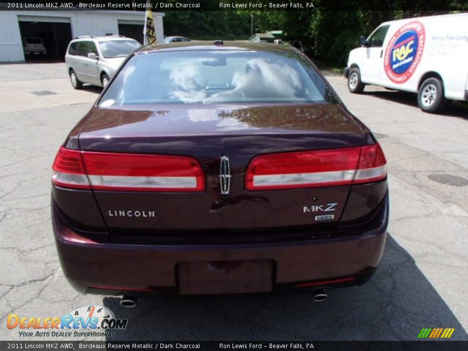 2011 Lincoln MKZ AWD Bordeaux Reserve Metallic / Dark Charcoal Photo #7