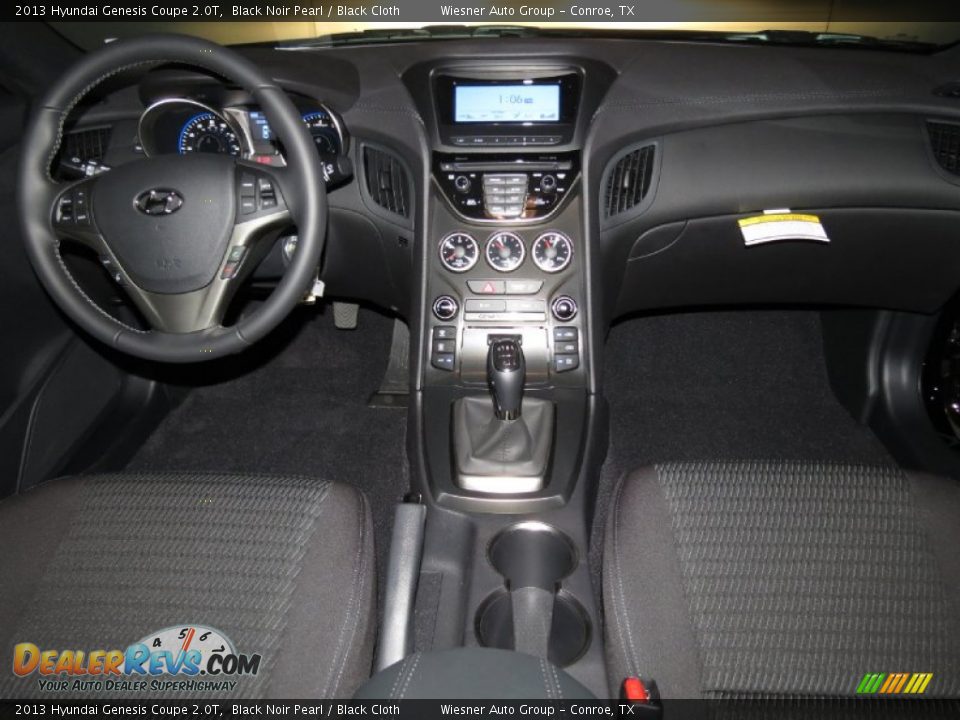2013 Hyundai Genesis Coupe 2.0T Black Noir Pearl / Black Cloth Photo #3