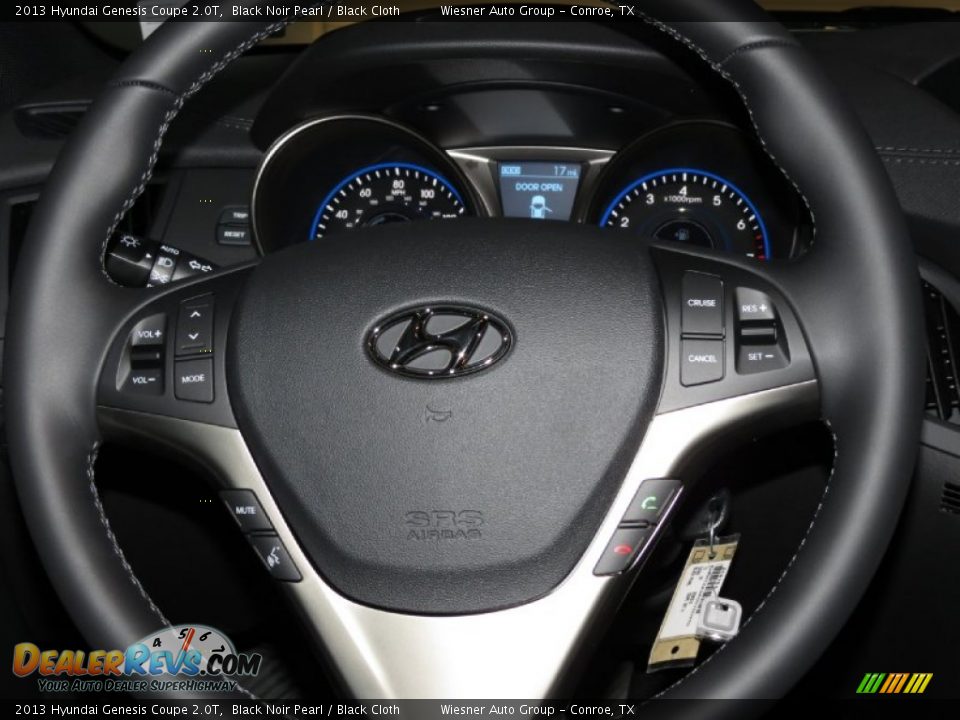 2013 Hyundai Genesis Coupe 2.0T Black Noir Pearl / Black Cloth Photo #4