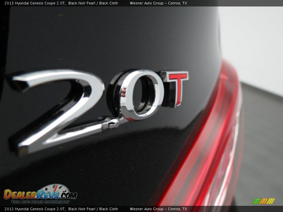 2013 Hyundai Genesis Coupe 2.0T Black Noir Pearl / Black Cloth Photo #6