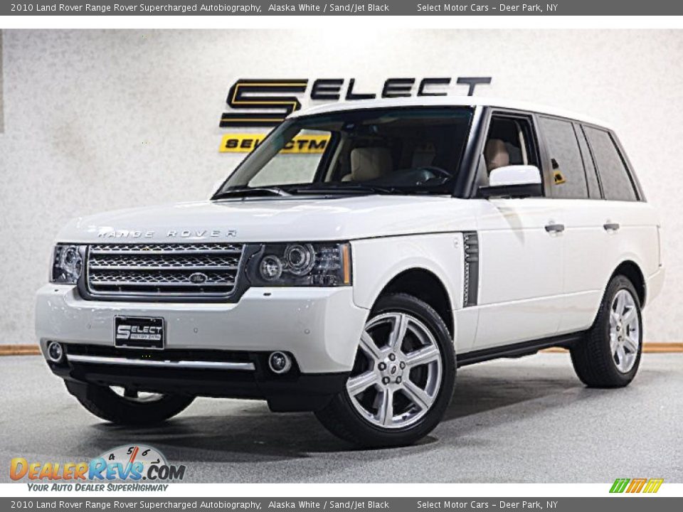 2010 Land Rover Range Rover Supercharged Autobiography Alaska White / Sand/Jet Black Photo #1