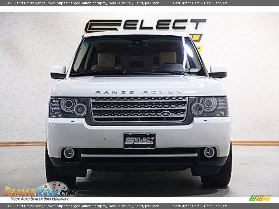 2010 Land Rover Range Rover Supercharged Autobiography Alaska White / Sand/Jet Black Photo #2