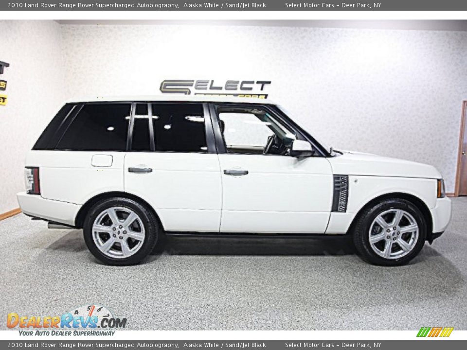 2010 Land Rover Range Rover Supercharged Autobiography Alaska White / Sand/Jet Black Photo #4
