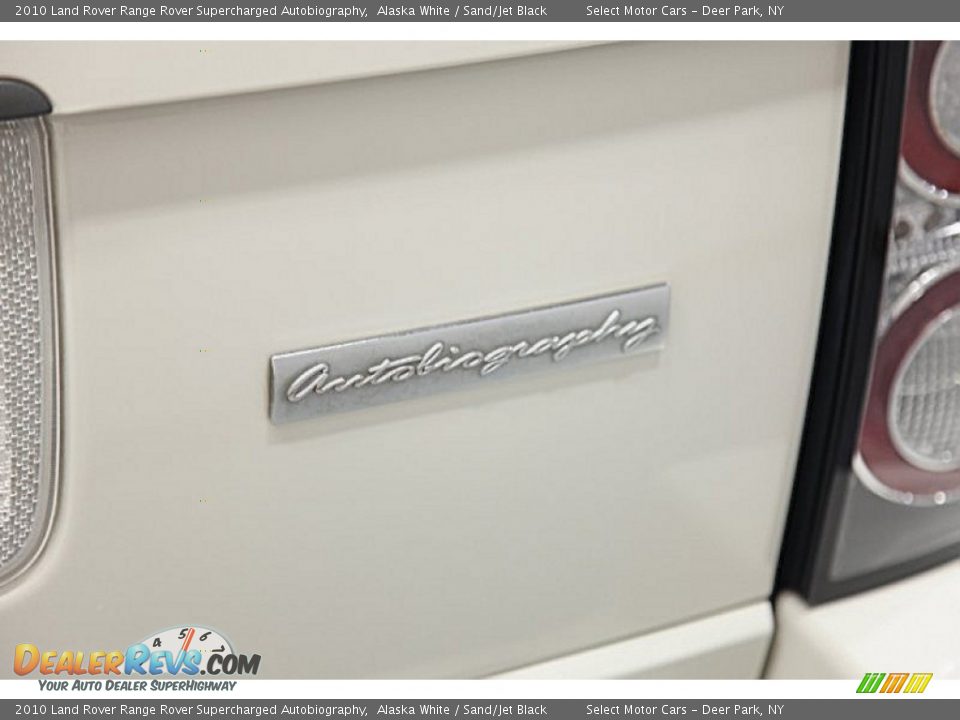 2010 Land Rover Range Rover Supercharged Autobiography Alaska White / Sand/Jet Black Photo #6