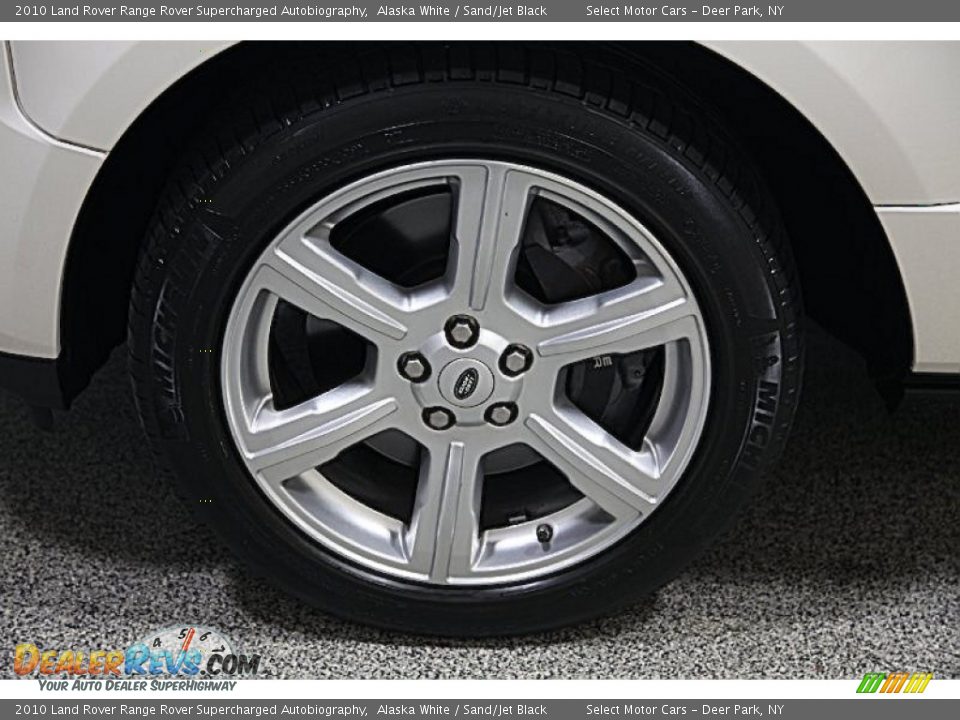 2010 Land Rover Range Rover Supercharged Autobiography Alaska White / Sand/Jet Black Photo #7