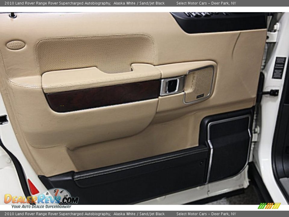 2010 Land Rover Range Rover Supercharged Autobiography Alaska White / Sand/Jet Black Photo #8
