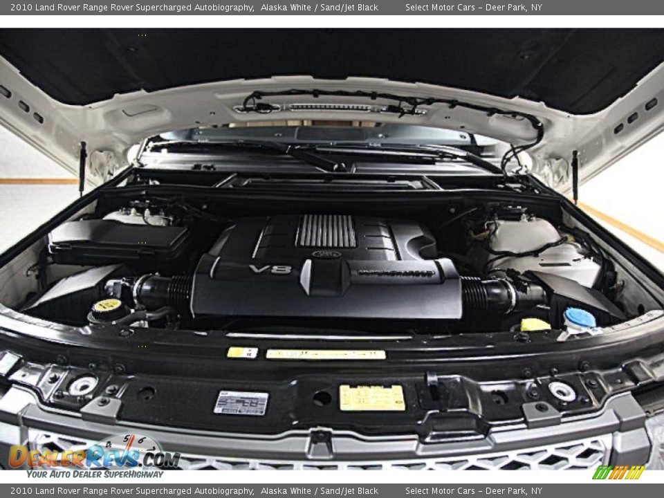 2010 Land Rover Range Rover Supercharged Autobiography Alaska White / Sand/Jet Black Photo #13
