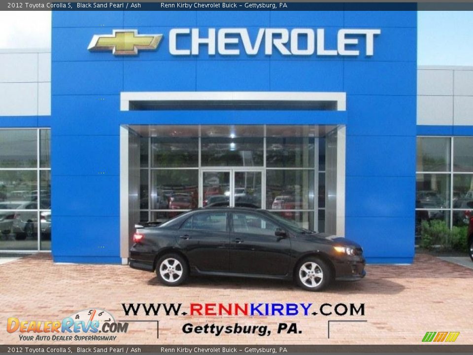 2012 Toyota Corolla S Black Sand Pearl / Ash Photo #1