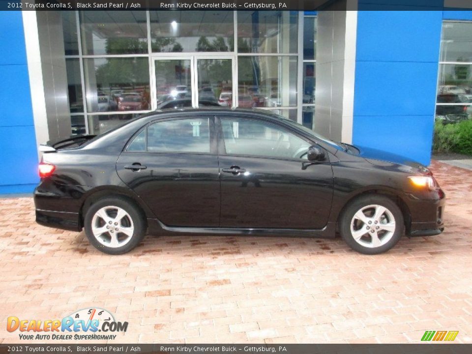 2012 Toyota Corolla S Black Sand Pearl / Ash Photo #3