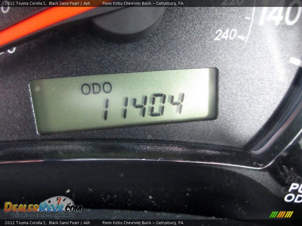 2012 Toyota Corolla S Black Sand Pearl / Ash Photo #6