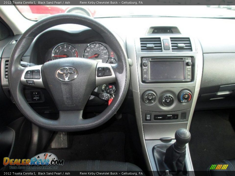 2012 Toyota Corolla S Black Sand Pearl / Ash Photo #8