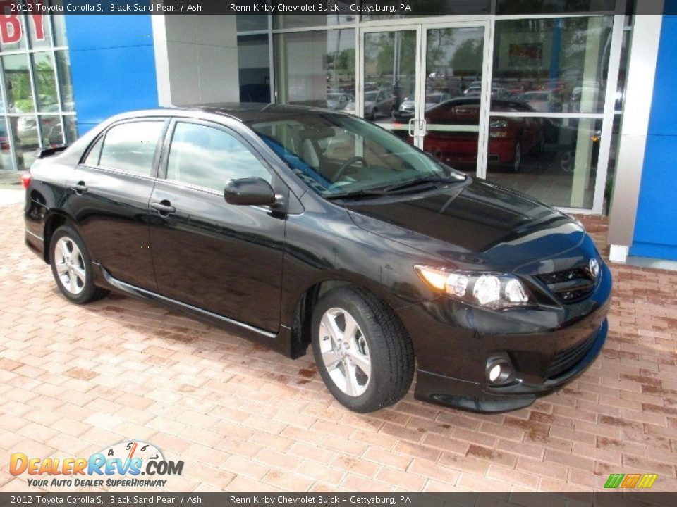 2012 Toyota Corolla S Black Sand Pearl / Ash Photo #12