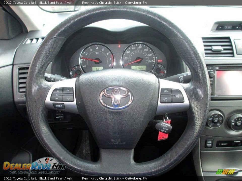 2012 Toyota Corolla S Black Sand Pearl / Ash Photo #23