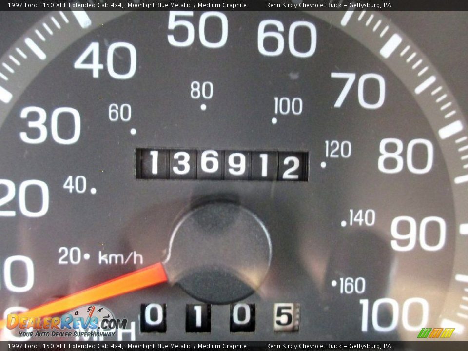 1997 Ford F150 XLT Extended Cab 4x4 Moonlight Blue Metallic / Medium Graphite Photo #6
