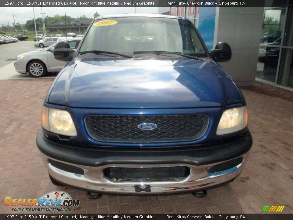 1997 Ford F150 XLT Extended Cab 4x4 Moonlight Blue Metallic / Medium Graphite Photo #15