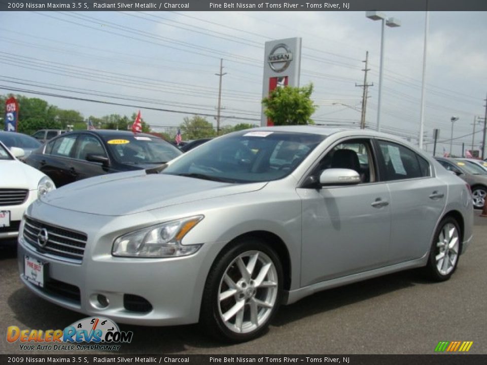 2009 Nissan Maxima 3.5 S Radiant Silver Metallic / Charcoal Photo #1