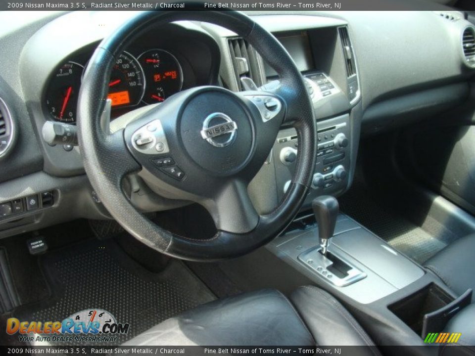 2009 Nissan Maxima 3.5 S Radiant Silver Metallic / Charcoal Photo #9