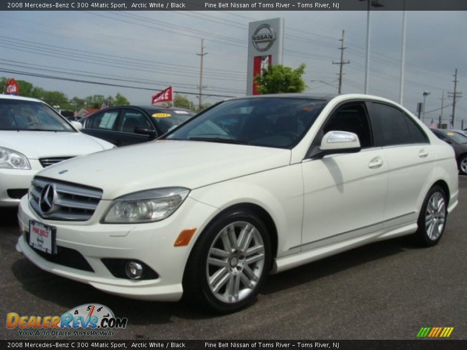 2008 Mercedes-Benz C 300 4Matic Sport Arctic White / Black Photo #1
