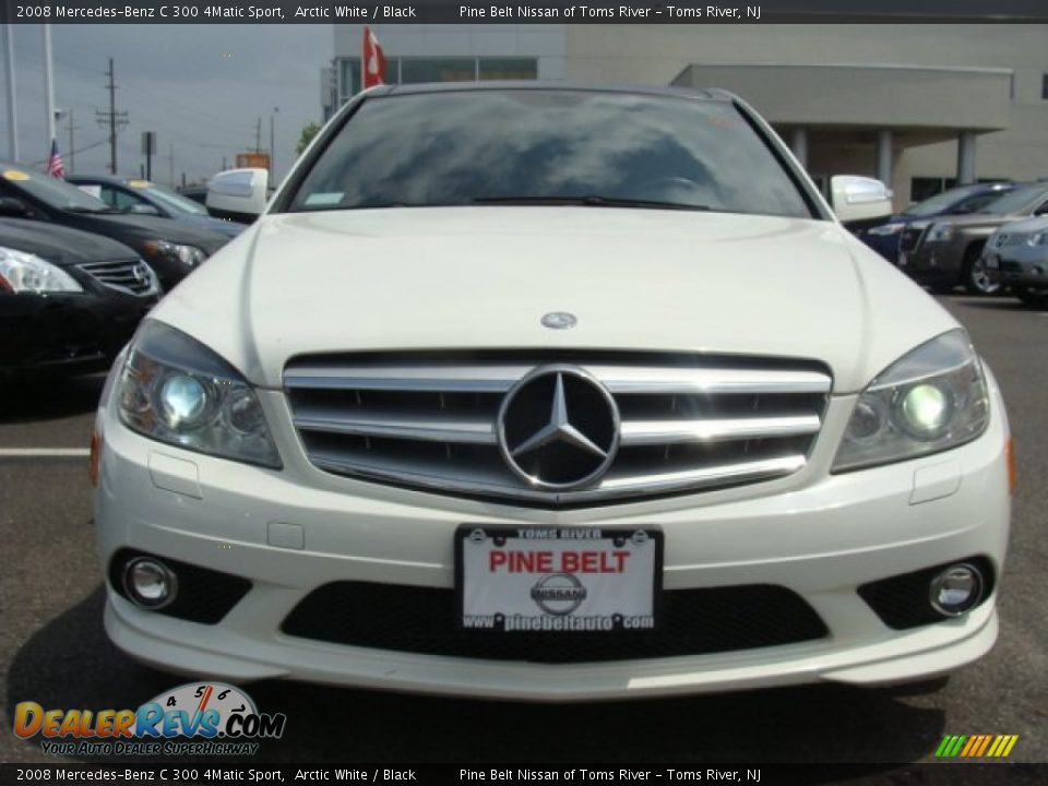 2008 Mercedes-Benz C 300 4Matic Sport Arctic White / Black Photo #2