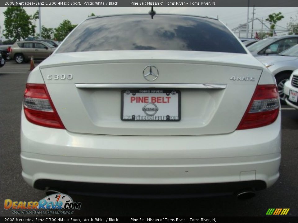 2008 Mercedes-Benz C 300 4Matic Sport Arctic White / Black Photo #6
