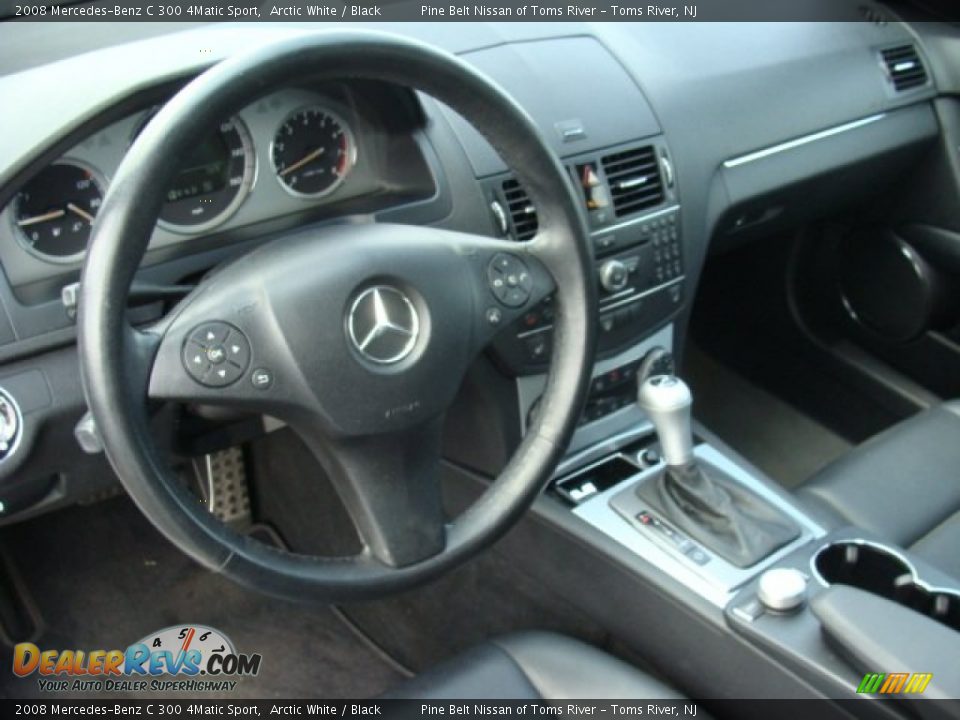 2008 Mercedes-Benz C 300 4Matic Sport Arctic White / Black Photo #9