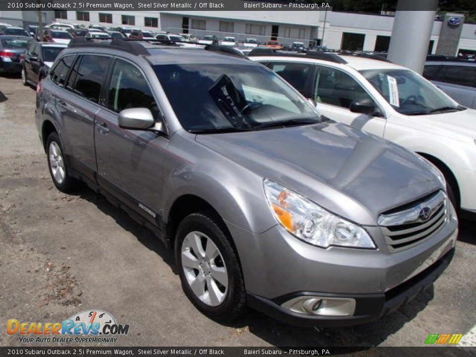 2010 Subaru Outback 2.5i Premium Wagon Steel Silver Metallic / Off Black Photo #1